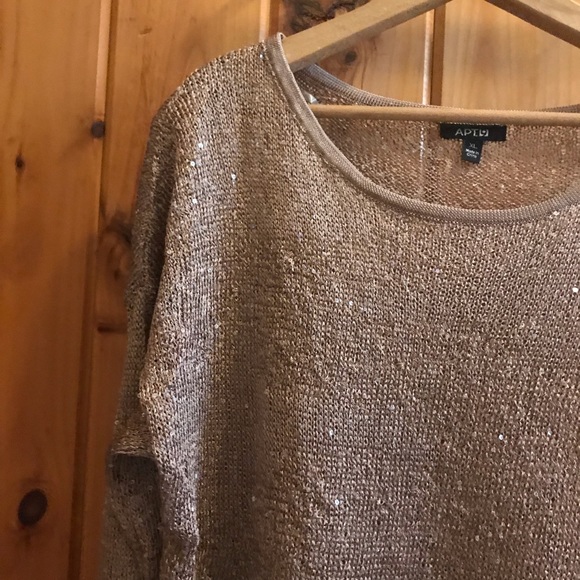 2/$35 Apt. 9 Bronze Sequin Top - Picture 3 of 5